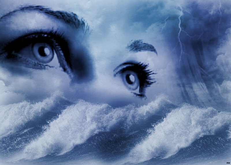 Eyes in Stormy Waves