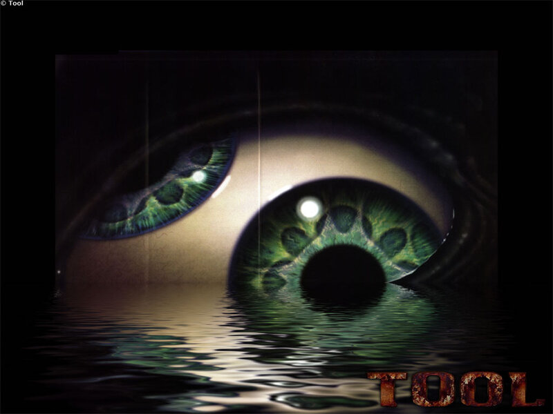 eyes in water reflection