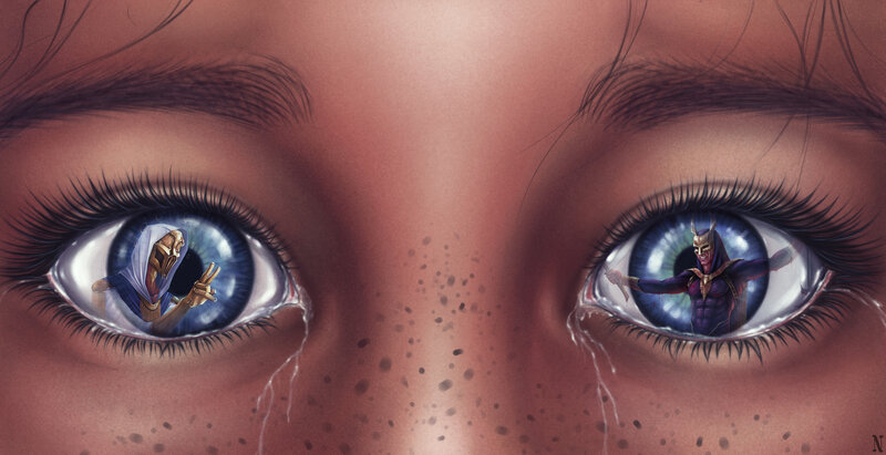 Eyes Reflecting Characters