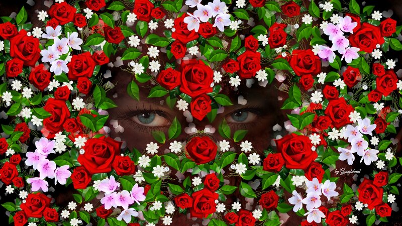 Eyes Surrounded by Flowers