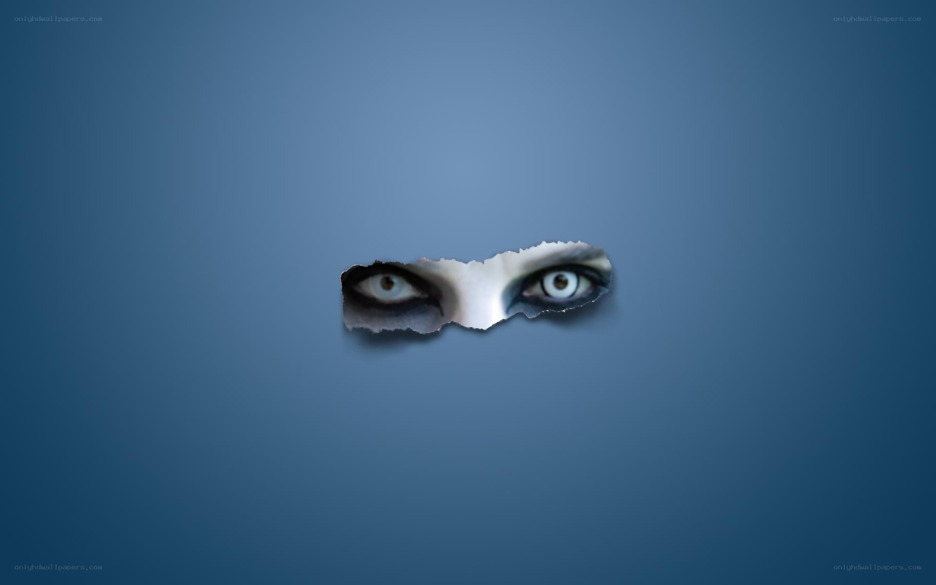 eyes through a hole