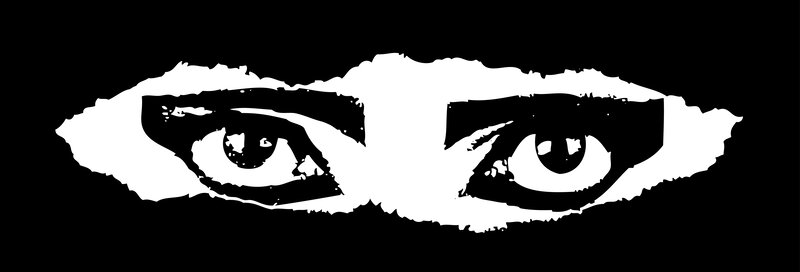 eyes through a mask