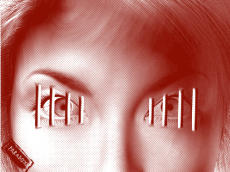 eyes with bars overlay