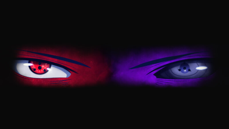 Eyes with Sharingan — Black