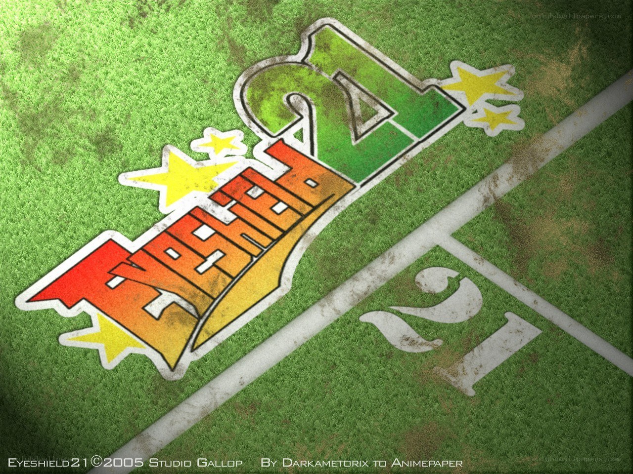 Eyeshield 21 logo on field