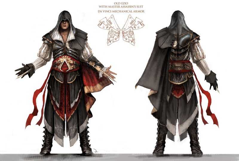 Ezio in mechanical armor