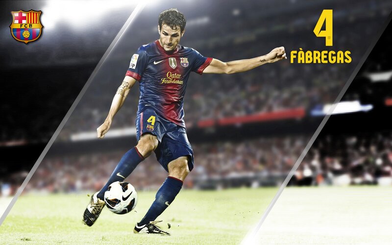 Fàbregas in FC Barcelona kit