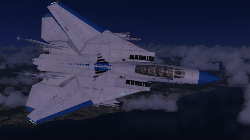 F-14 Tomcat at night