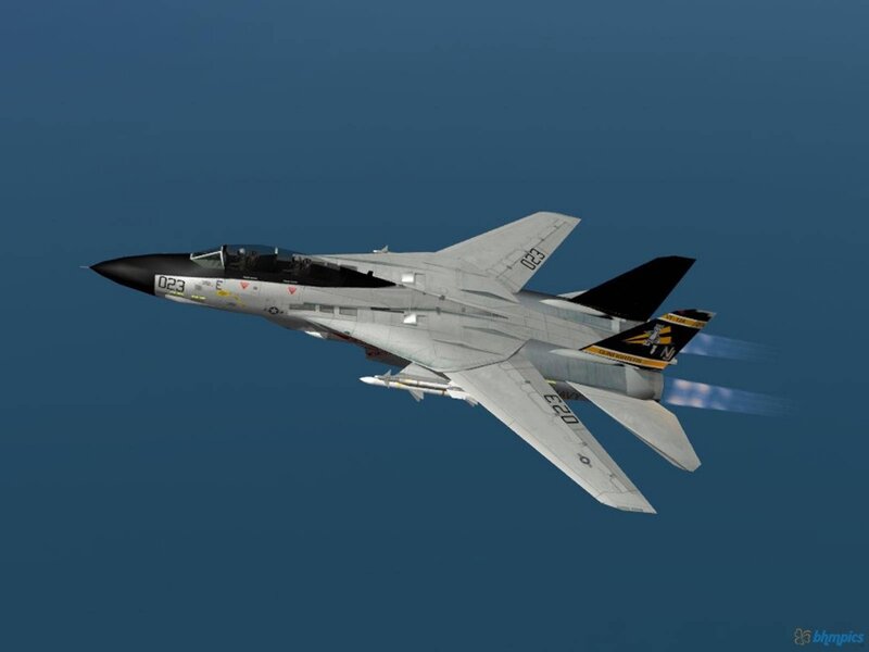 F-14 Tomcat Fighter Jet — Gray, Dynamic, 3d Render