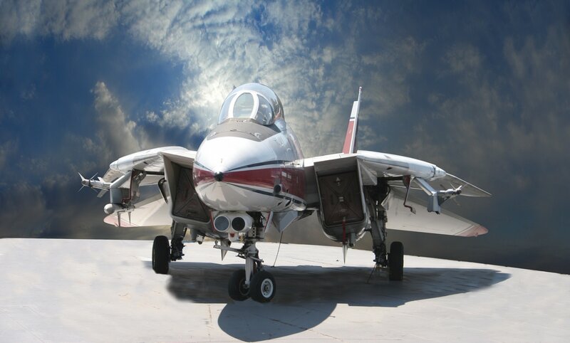 F-14 Tomcat Fighter Jet — White