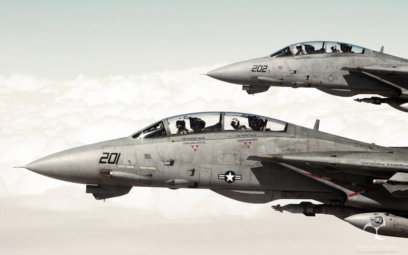 F-14 Tomcat formation flight