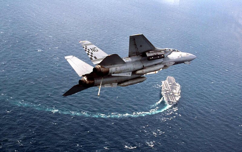 F-14 Tomcat Jet — Blue, Dramatic