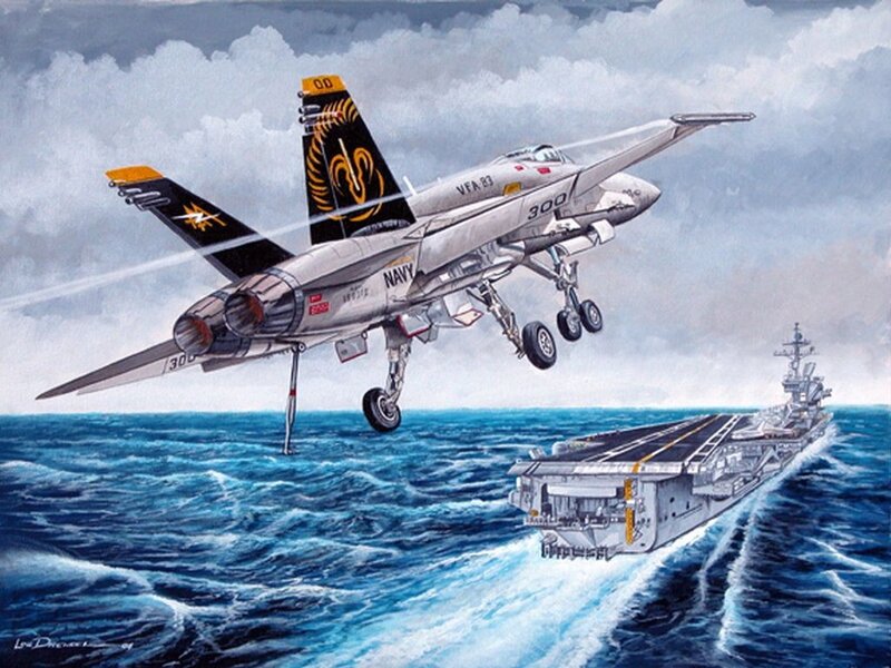 F-14 Tomcat landing on carrier