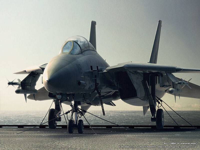 F-14 Tomcat on aircraft carrier