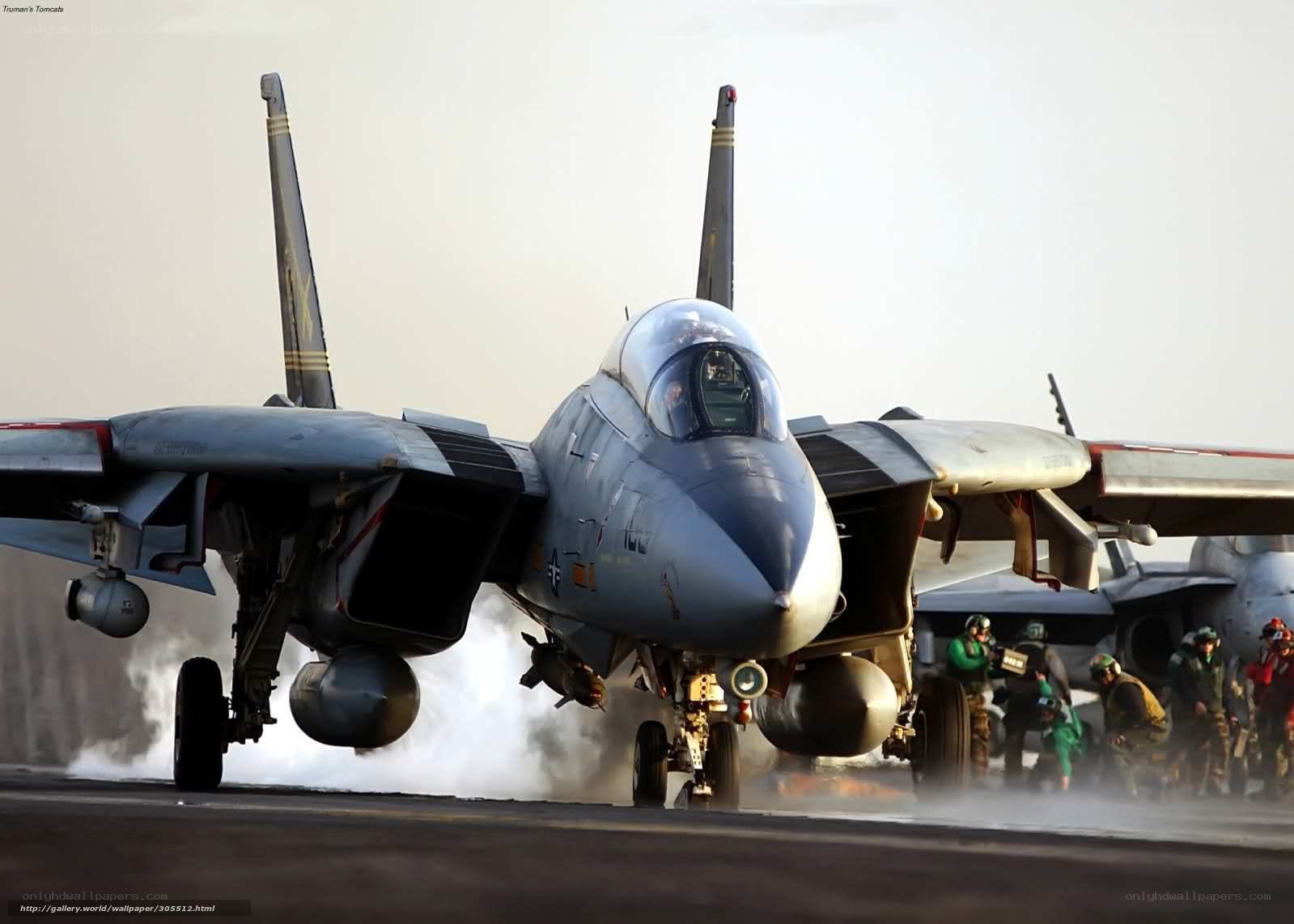 F-14 Tomcat on aircraft carrier