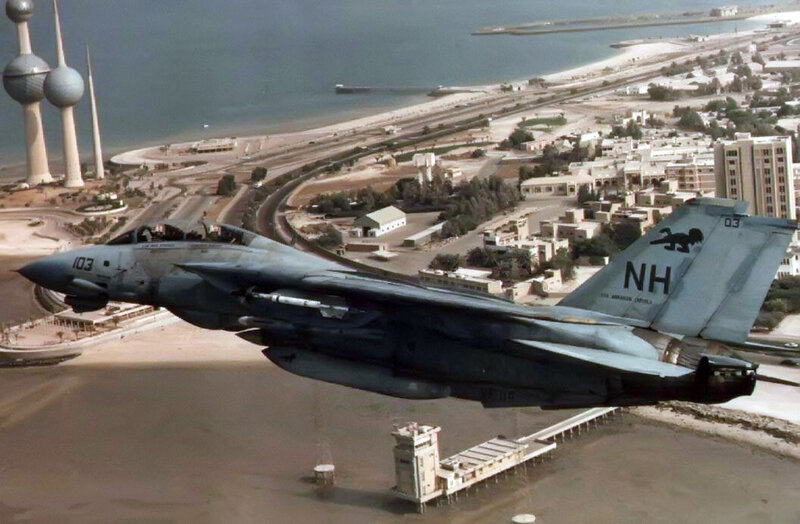 F-14 Tomcat over Kuwait City
