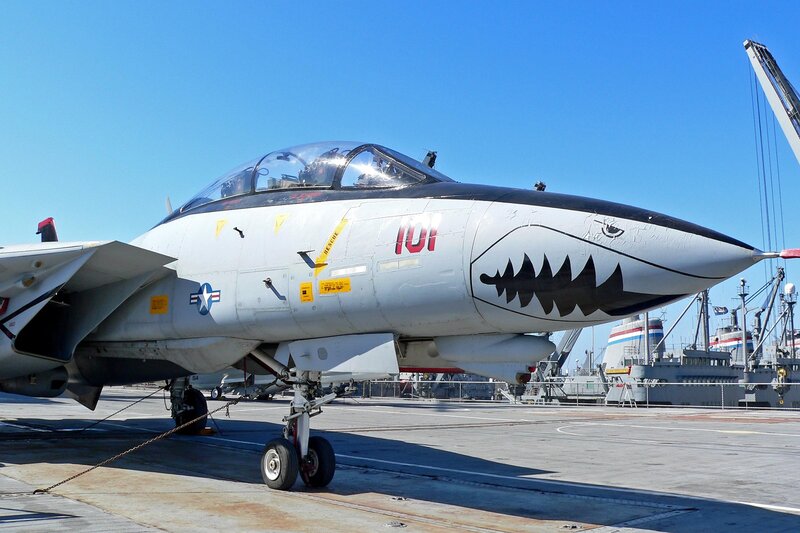 F-14 Tomcat with shark mouth
