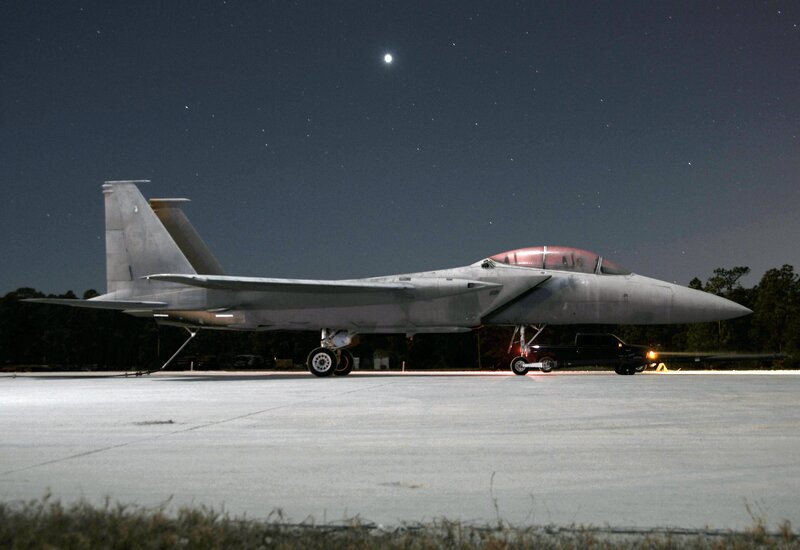 F-15 Eagle at night