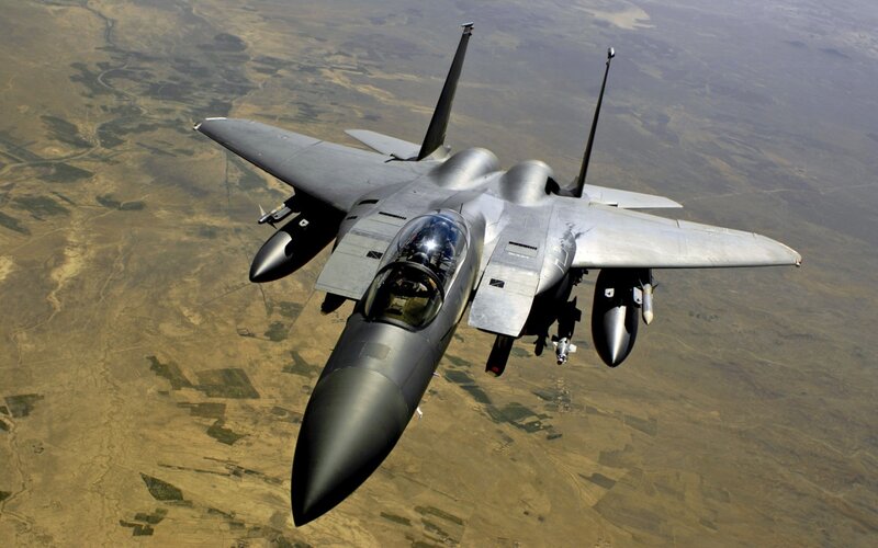 F-15 Eagle Fighter Jet — Gray, Dramatic, Afternoon, Photograph, Aircraft