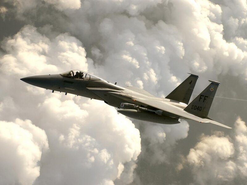F-15 Eagle Fighter Jet — Gray, Dramatic