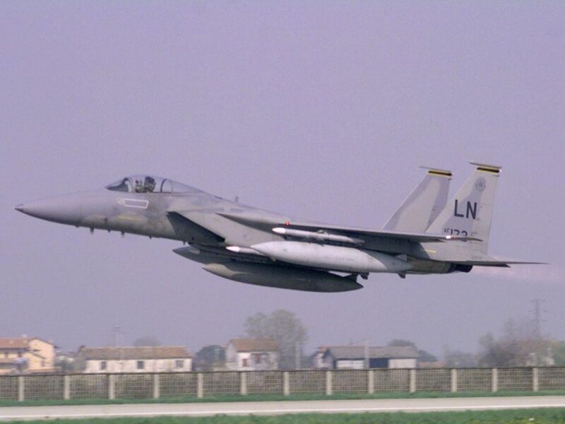 F-15 Eagle Fighter Jet — Gray, Neutral, Morning, Photograph