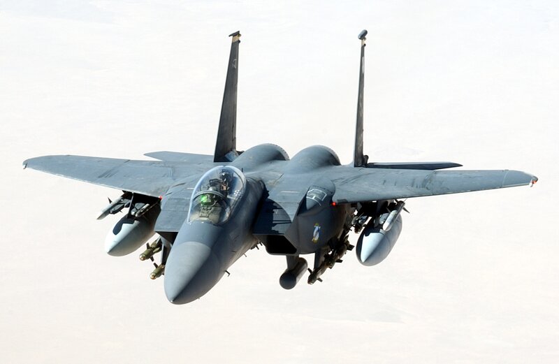 F-15 Eagle fighter jet in flight