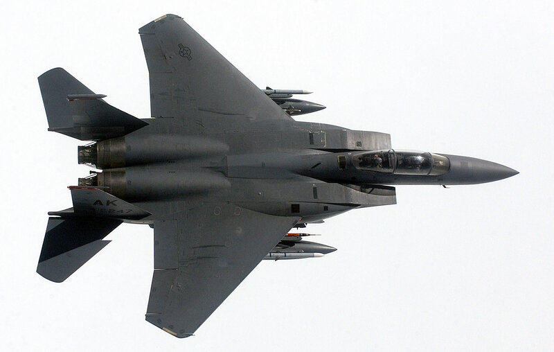 F-15 Eagle fighter jet in flight