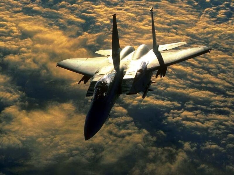 F-15 Eagle Fighter Jet — Yellow