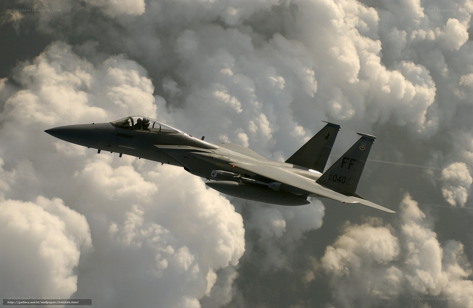 F-15 Eagle in Clouds