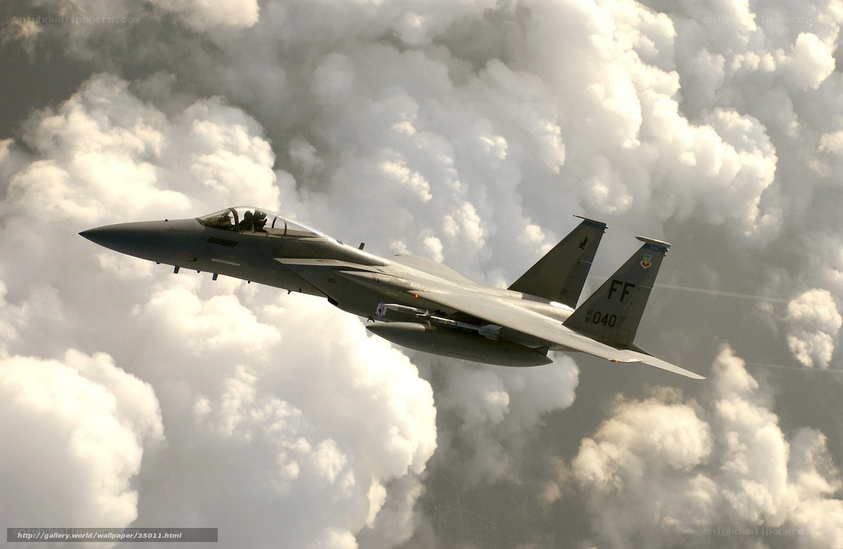 F-15 Eagle in Clouds