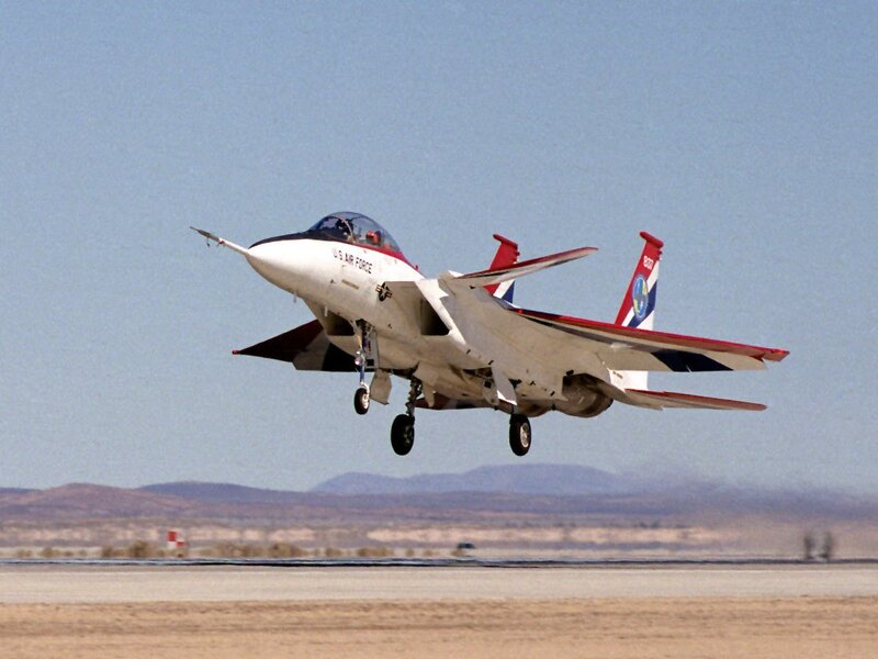 F-15 Eagle Jet — White, Dynamic, Afternoon