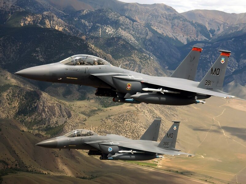 F-15 Eagles in formation