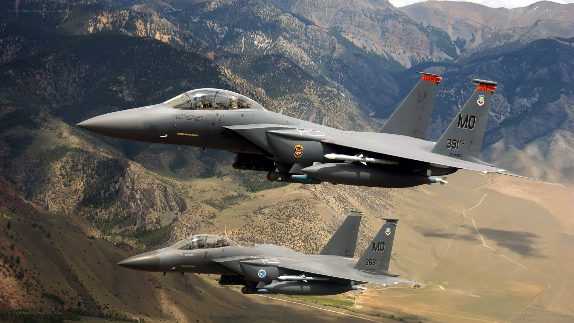 F-15 Eagles in formation
