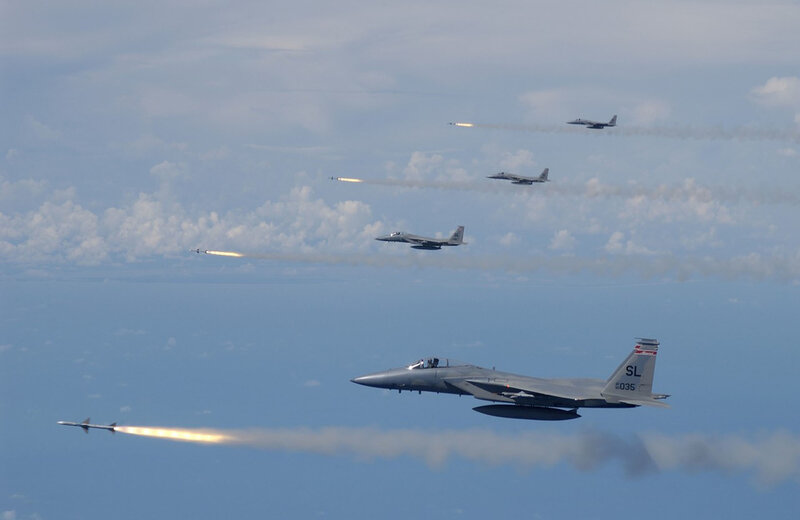 F-15 Eagles in formation
