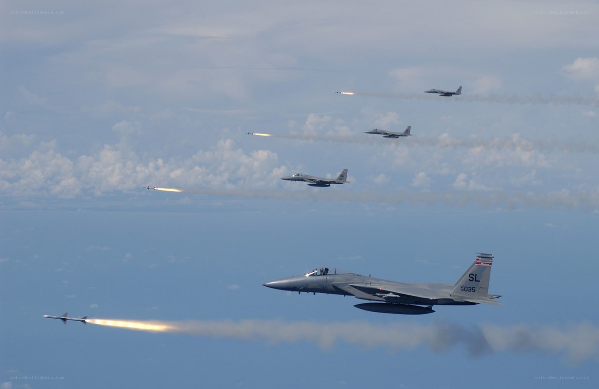 F-15 Eagles in formation