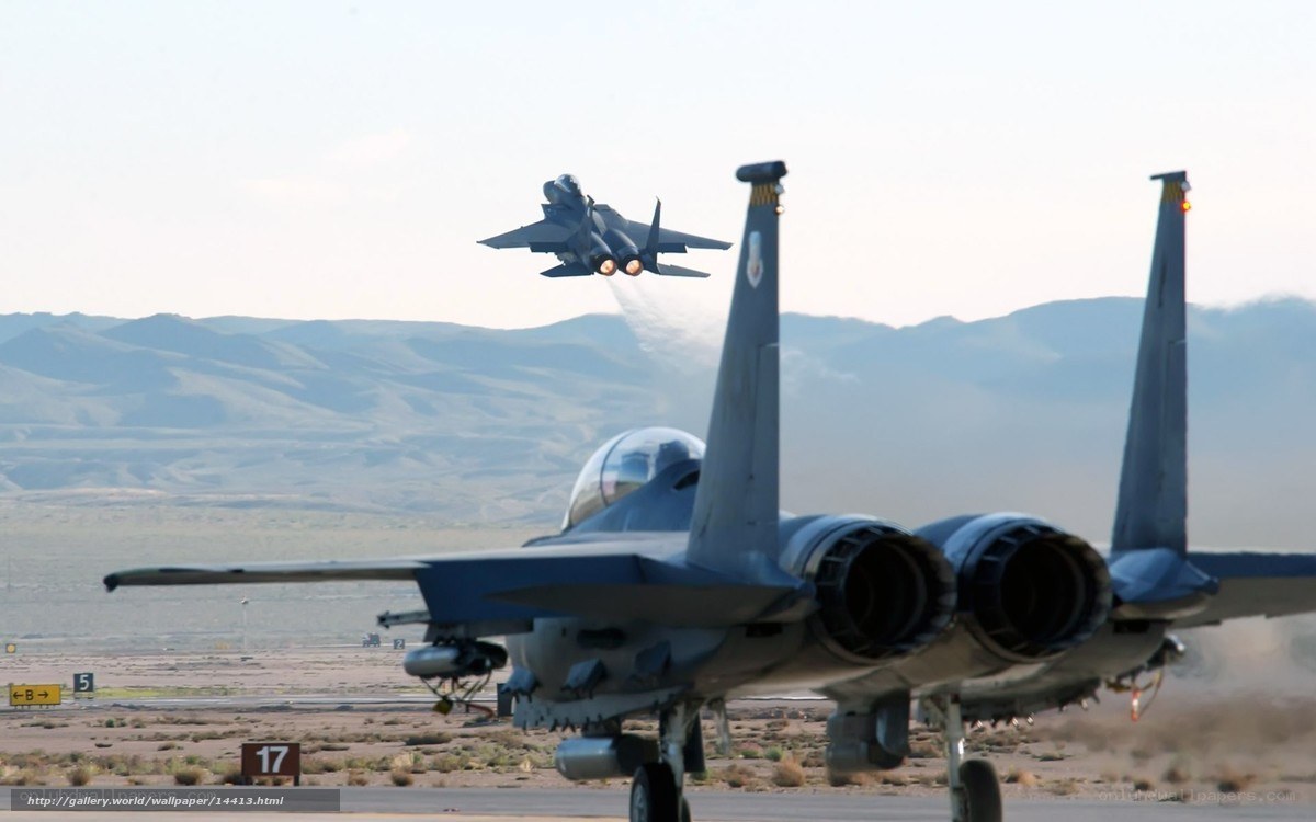 F-15 Eagles on the tarmac
