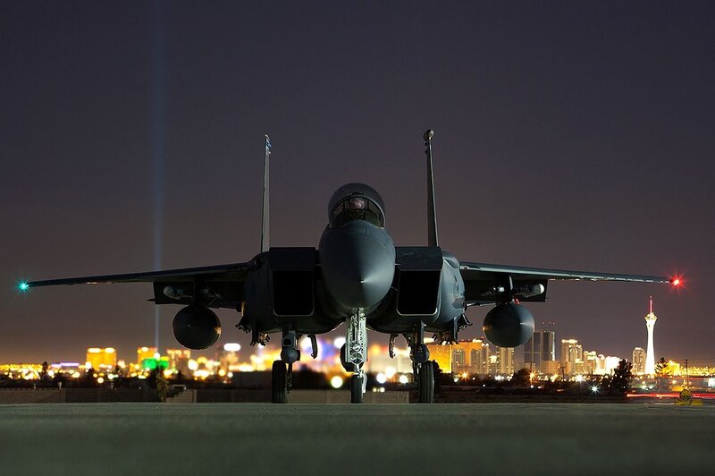 F-15 Fighter Jet — Black