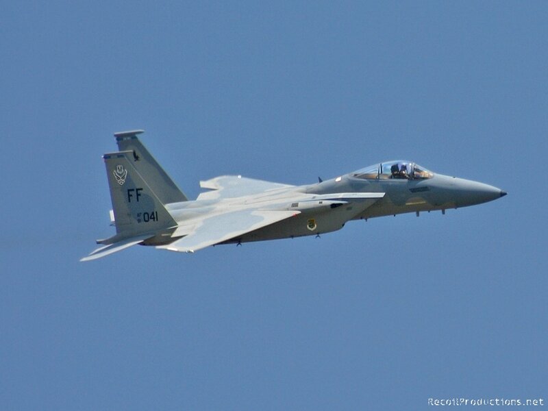 F-15 Fighter Jet — Blue, Clear, Afternoon, Photograph