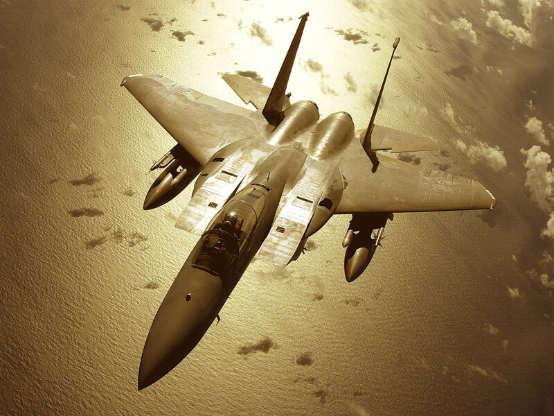 F-15 Fighter Jet — Gold