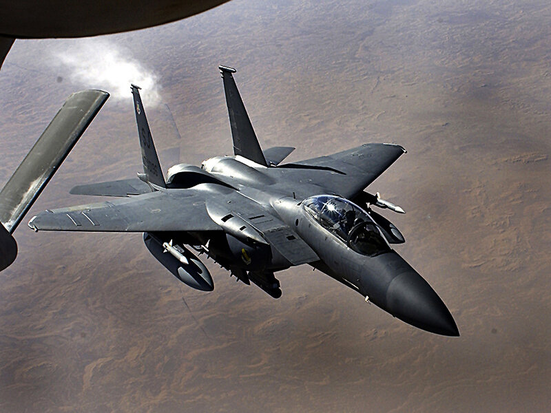 F-15 Fighter Jet — Gray, Aerial, Photograph