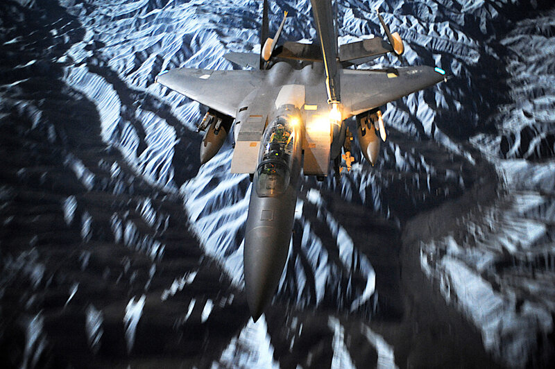 F-15 Fighter Jet — Gray, Dramatic, Night, Photograph