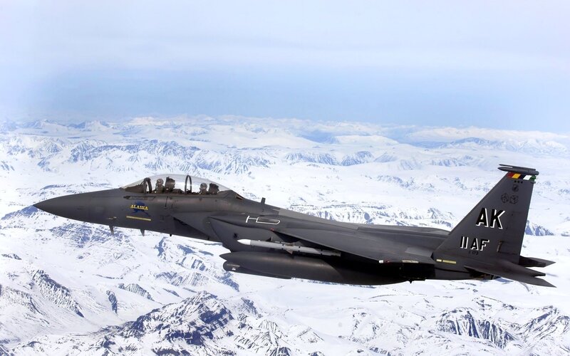 F-15 Fighter Jet — Gray, Dramatic