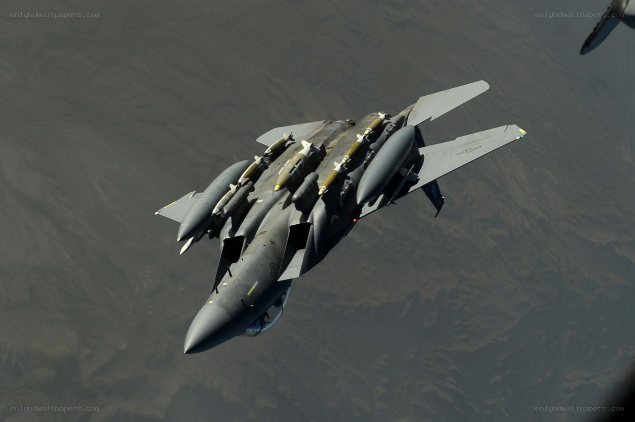 F-15 fighter jet in flight