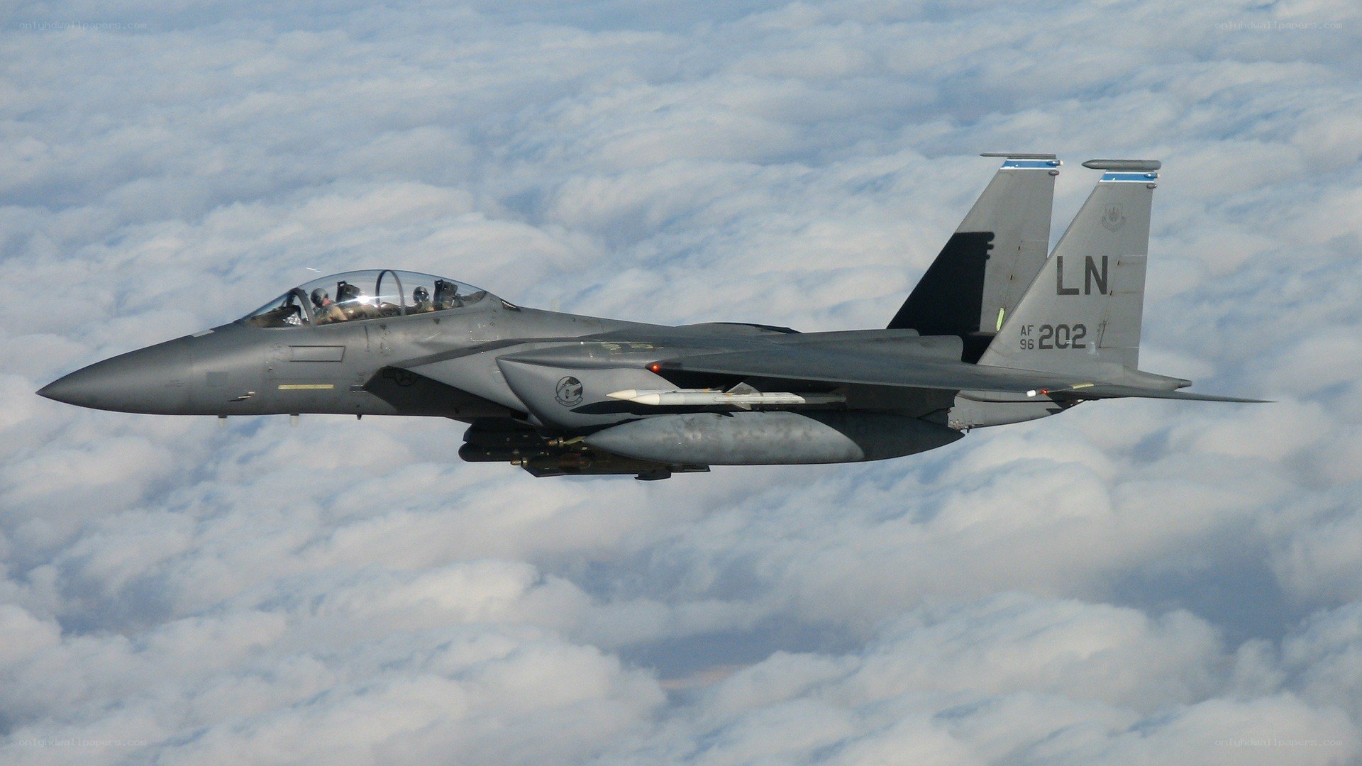 F-15 fighter jet in flight