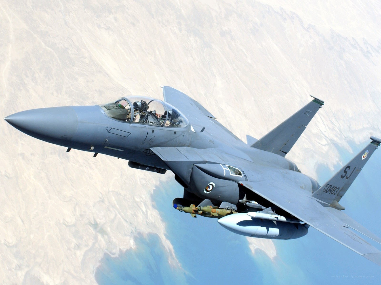 F-15 fighter jet in flight