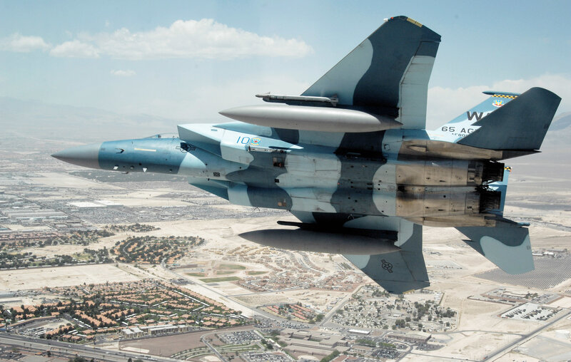 F-15 fighter jet in flight