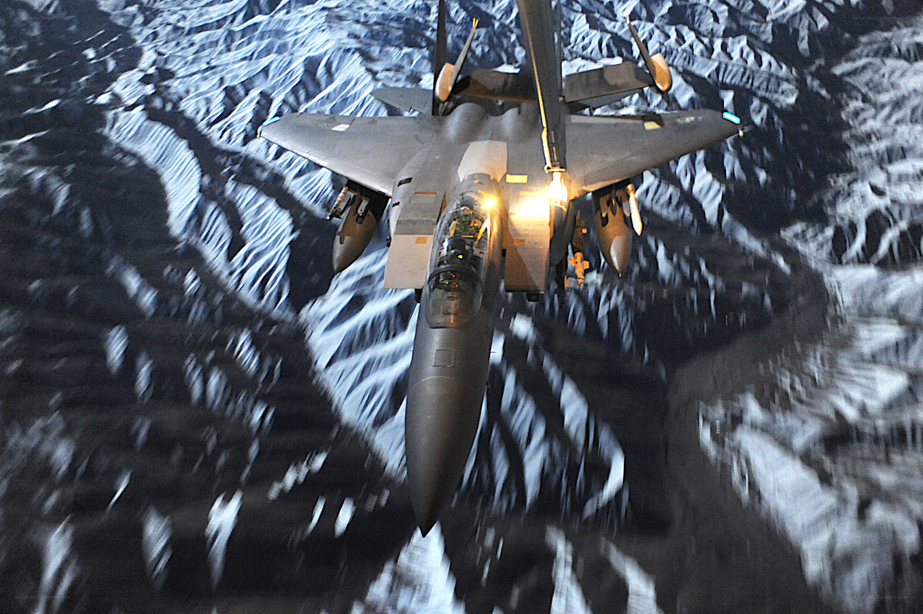 F-15 fighter jet in flight