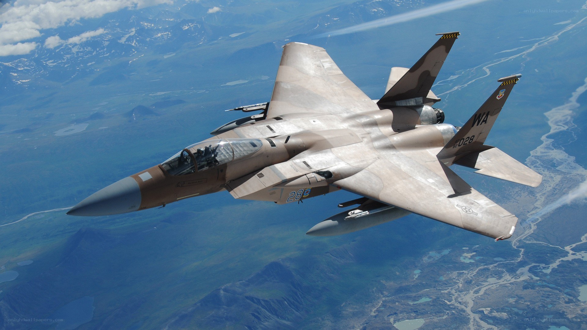F-15 fighter jet in flight