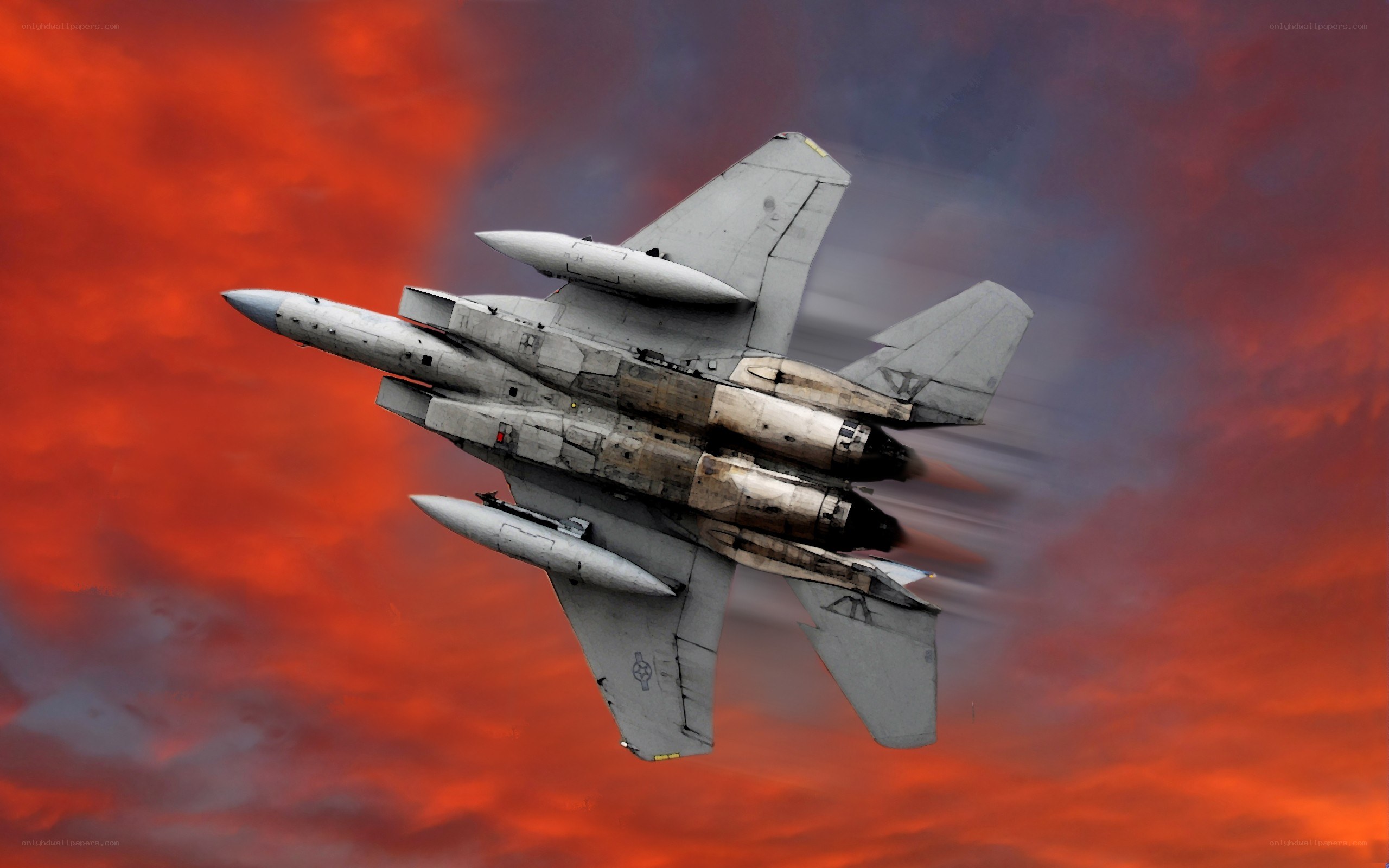 F-15 fighter jet in flight