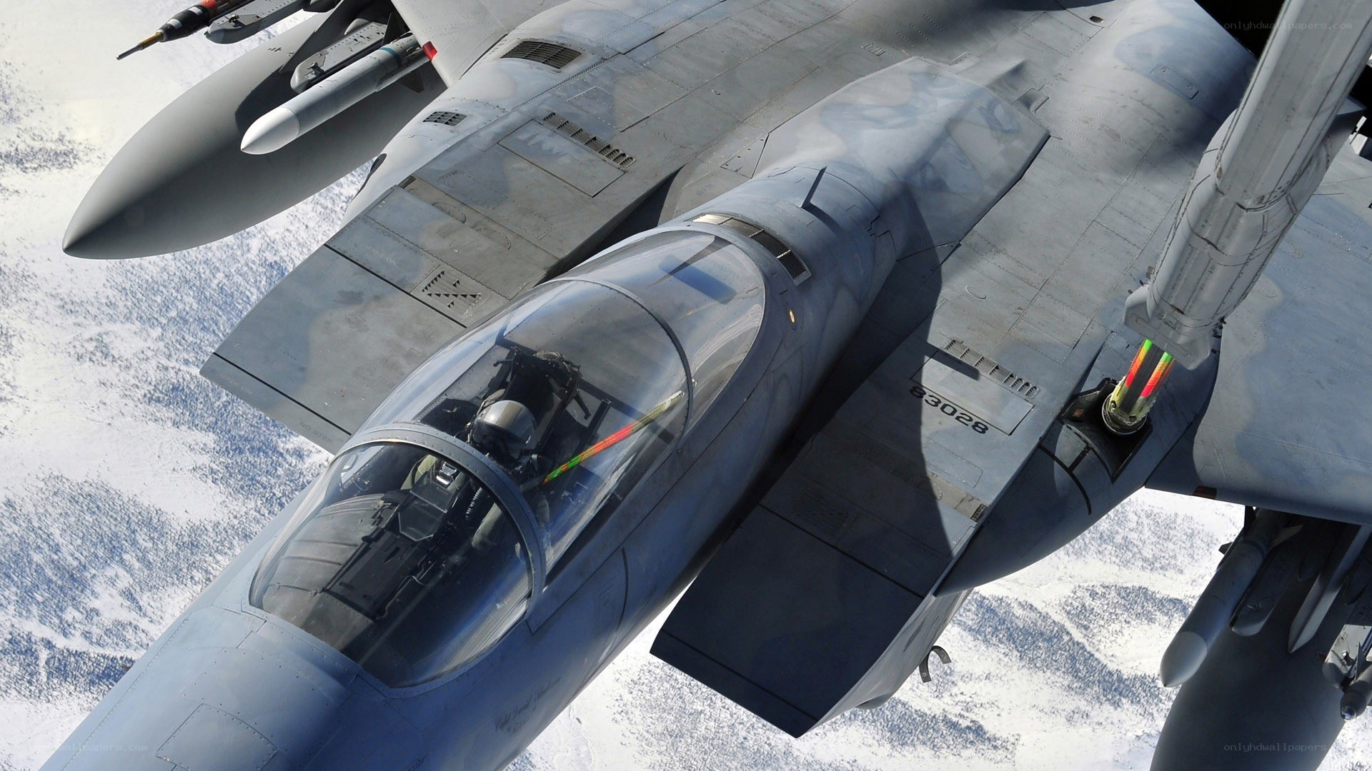 F-15 fighter jet in flight